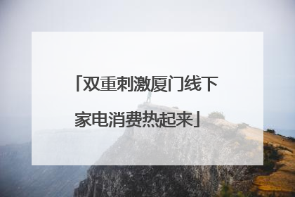 双重刺激厦门线下家电消费热起来