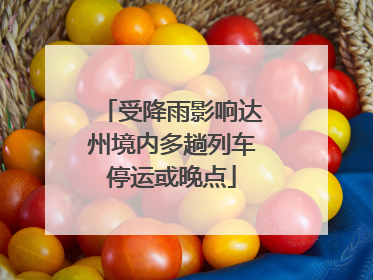 受降雨影响达州境内多趟列车停运或晚点