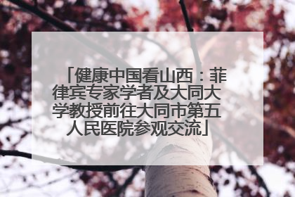 健康中国看山西：菲律宾专家学者及大同大学教授前往大同市第五人民医院参观交流