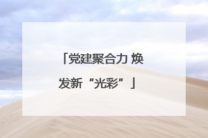 党建聚合力 焕发新“光彩”