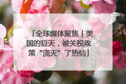 全球媒体聚焦｜美国的夏天，被关税政策“浇灭”了热情