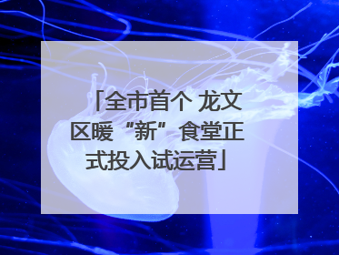 全市首个 龙文区暖“新”食堂正式投入试运营