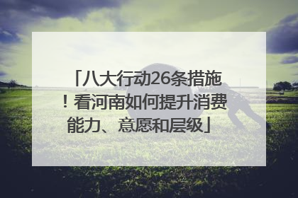 八大行动26条措施！看河南如何提升消费能力、意愿和层级