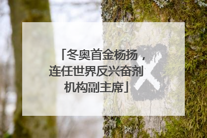 冬奥首金杨扬，连任世界反兴奋剂机构副主席