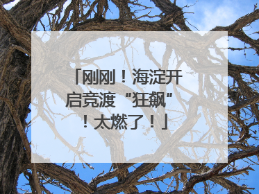 刚刚！海淀开启竞渡“狂飙”！太燃了！