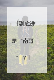 到底谁是“南哥”？