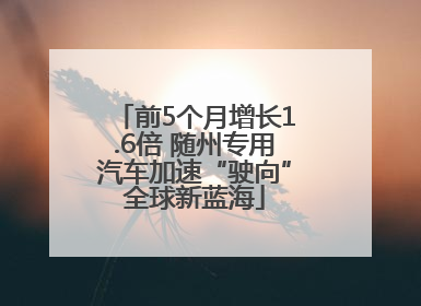 前5个月增长1.6倍 随州专用汽车加速“驶向”全球新蓝海