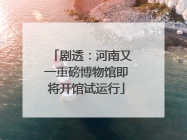 剧透：河南又一重磅博物馆即将开馆试运行