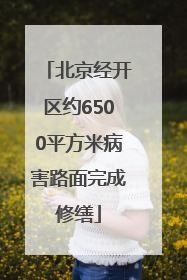 北京经开区约6500平方米病害路面完成修缮