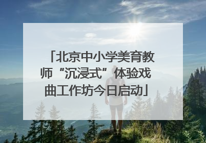 北京中小学美育教师“沉浸式”体验戏曲工作坊今日启动