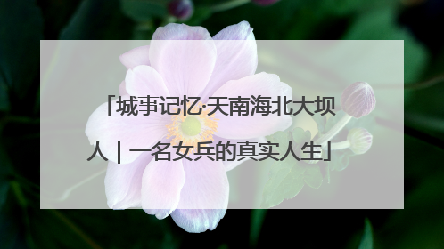 城事记忆·天南海北大坝人｜一名女兵的真实人生