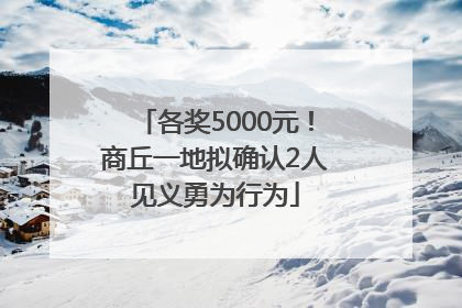 各奖5000元！商丘一地拟确认2人见义勇为行为