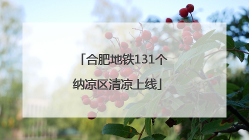 合肥地铁131个纳凉区清凉上线