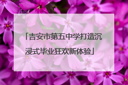 吉安市第五中学打造沉浸式毕业狂欢新体验