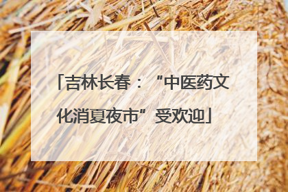 吉林长春：“中医药文化消夏夜市”受欢迎