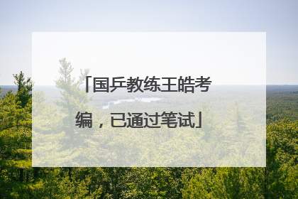 国乒教练王皓考编，已通过笔试