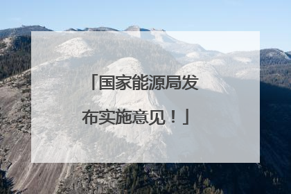 国家能源局发布实施意见！