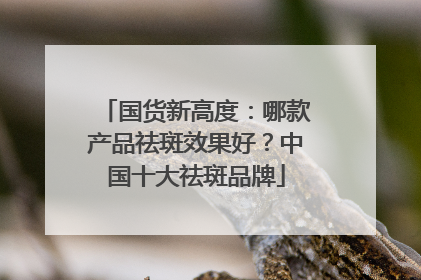 国货新高度：哪款产品祛斑效果好？中国十大祛斑品牌
