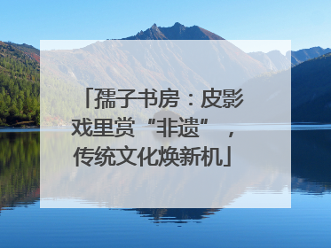 孺子书房：皮影戏里赏“非遗”，传统文化焕新机
