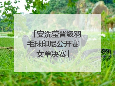 安洗莹晋级羽毛球印尼公开赛女单决赛