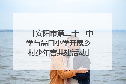 安阳市第二十一中学与磊口小学开展乡村少年宫共建活动