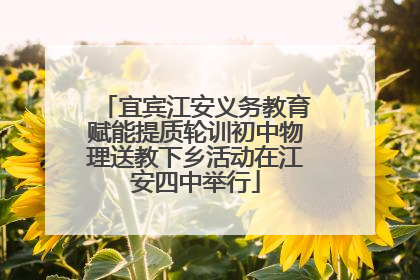 宜宾江安义务教育赋能提质轮训初中物理送教下乡活动在江安四中举行