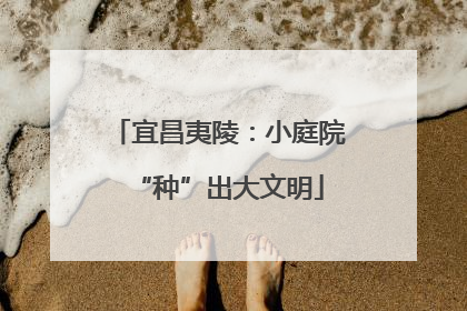 宜昌夷陵：小庭院“种”出大文明