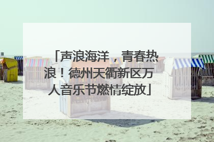 声浪海洋，青春热浪！德州天衢新区万人音乐节燃情绽放