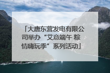 大唐东营发电有限公司举办“艾意端午 粽情嗨玩季”系列活动