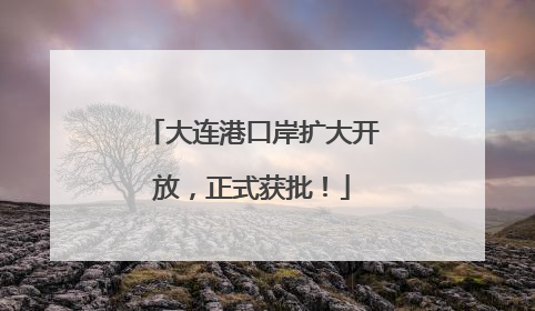 大连港口岸扩大开放，正式获批！