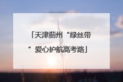 天津蓟州“绿丝带”爱心护航高考路