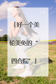 好一个美轮美奂的“四合院”