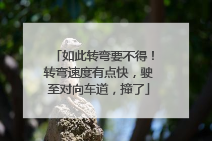 如此转弯要不得！转弯速度有点快，驶至对向车道，撞了