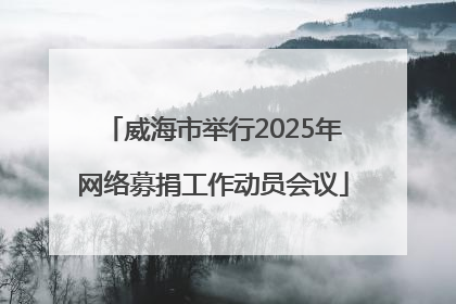 威海市举行2025年网络募捐工作动员会议