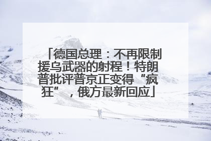 德国总理：不再限制援乌武器的射程！特朗普批评普京正变得“疯狂”，俄方最新回应