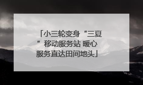 小三轮变身“三夏”移动服务站 暖心服务直达田间地头