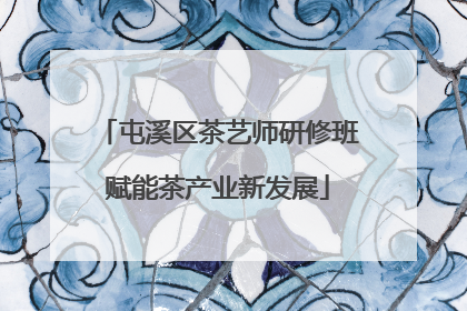 屯溪区茶艺师研修班赋能茶产业新发展