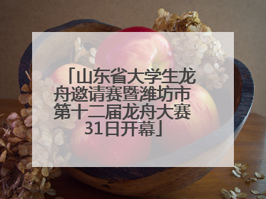 山东省大学生龙舟邀请赛暨潍坊市第十二届龙舟大赛31日开幕