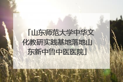 山东师范大学中华文化教研实践基地落地山东新中鲁中医医院