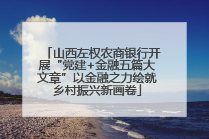 山西左权农商银行开展“党建+金融五篇大文章”以金融之力绘就乡村振兴新画卷