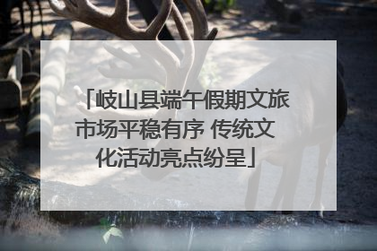 岐山县端午假期文旅市场平稳有序 传统文化活动亮点纷呈