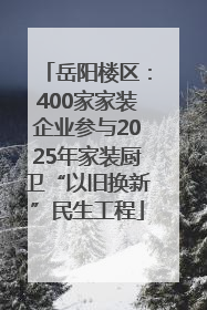 岳阳楼区：400家家装企业参与2025年家装厨卫“以旧换新”民生工程