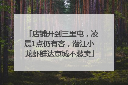 店铺开到三里屯，凌晨1点仍有客，潜江小龙虾鲜达京城不愁卖