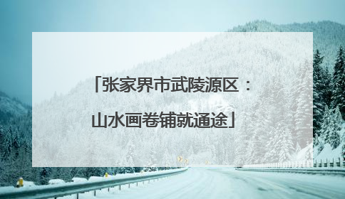 张家界市武陵源区：山水画卷铺就通途