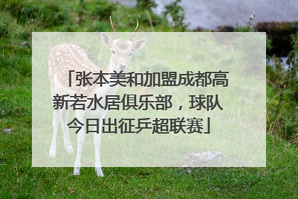 张本美和加盟成都高新若水居俱乐部，球队今日出征乒超联赛