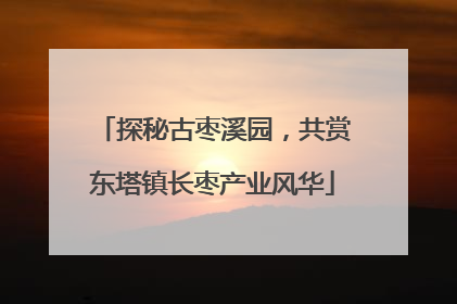 探秘古枣溪园，共赏东塔镇长枣产业风华