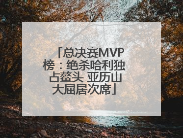 总决赛MVP榜：绝杀哈利独占鳌头 亚历山大屈居次席