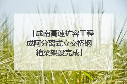 成南高速扩容工程成阿分离式立交桥钢箱梁架设完成
