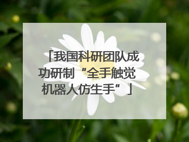 我国科研团队成功研制“全手触觉机器人仿生手”