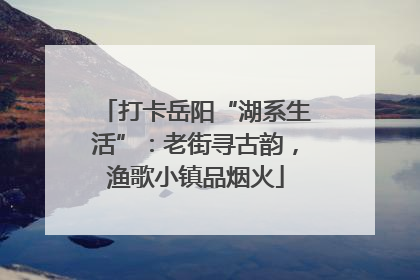 打卡岳阳“湖系生活”：老街寻古韵，渔歌小镇品烟火